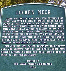 Captain John Locke Marker - Locke's Neck